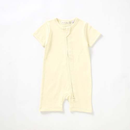 Zip Up Short Sleeve Romper | Cotton Baby Sleepwear | Cosy Boutique NZ