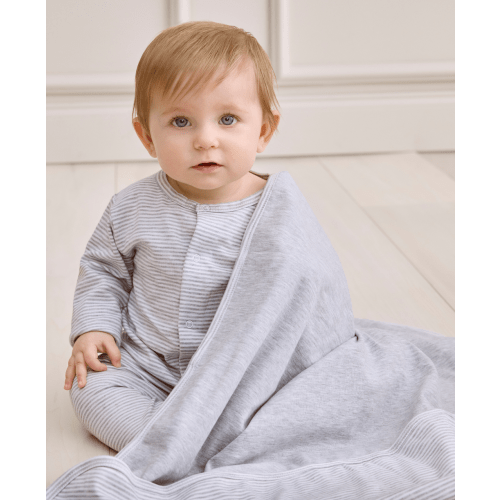Gray Kissy Essentials Stripe Footie