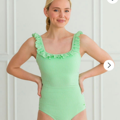 Seersucker Women's Ruffle One Piece Swimsuit
