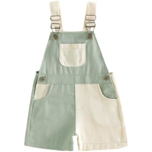 Fernvia Toddler Kids Baby Girl Boy Contrast Color Overalls Shorts Clothes 2T 3T 4T Adjustble Shoulder Strap Jumpsuit Workwear