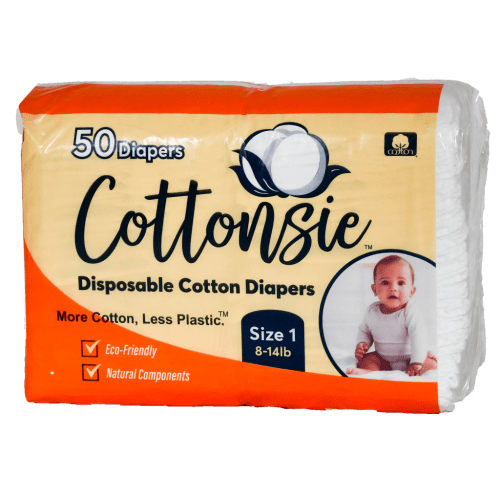 Disposable Cotton Diapers Size 1 (8 – 14 lbs) – Cottonsie