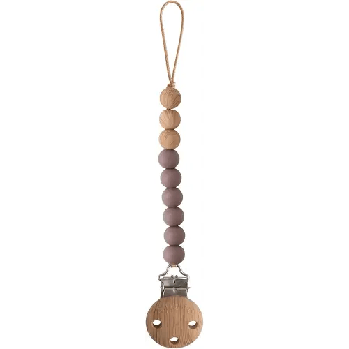 mushie 100% Silicone Baby Pacifier Clip BPA Free | Eva (Ash)