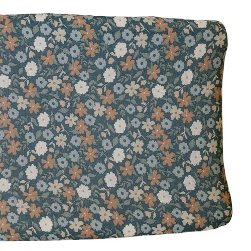 Mebie Baby Changing Pad, Midnight Floral, 100% Muslin Cotton Changing Table Pad Cover for Baby Boy and Girl, Designer Nursery Decor Covers, Diaper Changing Pad Cover for Changing Station