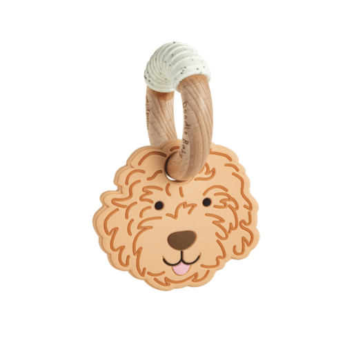 Buy Light Golden Doodle Teether and Silicone Ring Toy | Mud Pie