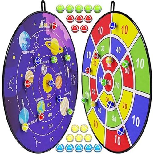 BooTaa 29" Large Dart Board for Kids, Kids Dart Board with Sticky Balls, Boys Toys, Indoor/Sport Outdoor Fun Party Play Game Toys, Birthday Gifts for 3 4 5 6 7 8 9 10 11 12 Year Old Boys Girls