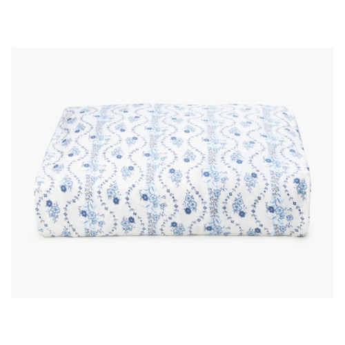 The Crib Sheet - Blue Vine Stripe