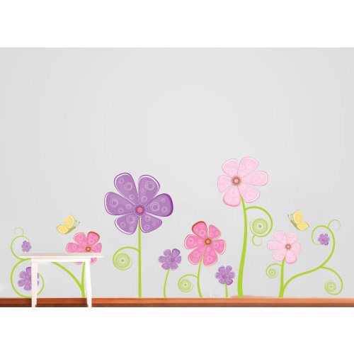 Wall Decal Source Flower and Butterfly Wall Decal | Wayfair
