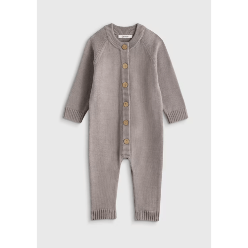 100% Organic Cotton Sweater Romper - Baby in Grey