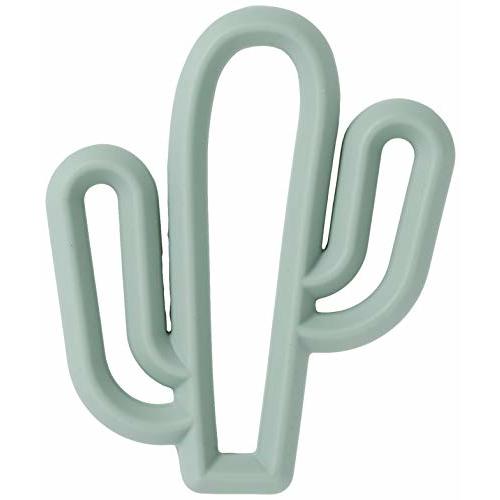 Itzy Ritzy Silicone Baby Teether – BPA-Free Infant Teether with Easy-to-Hold Design & Textured Back Side to Massage & Soothe Sore, Swollen Gums - Teething Toy for 3 Months & Up - Cactus