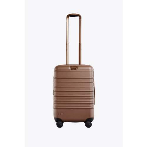 BÉIS 'The Carry-On Roller' in Maple - Brown Carry On Luggage & Hard Shell Suitcase