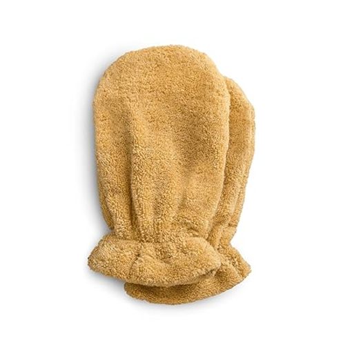 mushie Baby Bath Mitt | Organic Cotton | Pack of 2 (Fall Yellow)