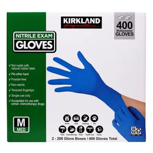 Kirkland Signature Nitrile Exam Gloves, 400-count