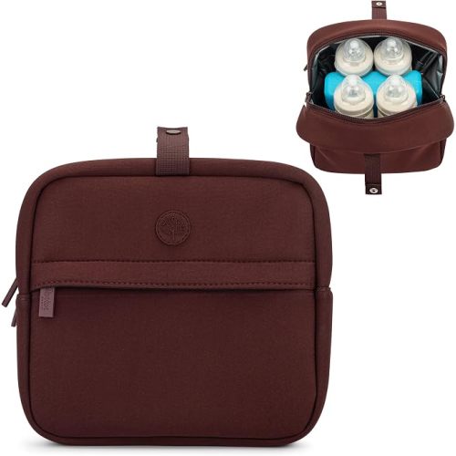 Parker Baby Co. Drift Neoprene Bottle Cooler, Insulated Travel Bag - Raisin
