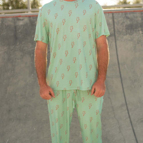 Adult Jogger Set In Teal Lightning
