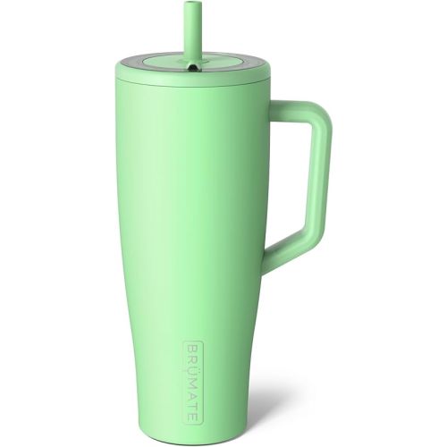 BrüMate Era 40 oz Tumbler with Handle and Straw | 100% Leakproof Insulated Tumbler with Lid and Straw | Made of Stainless Steel | Cup Holder Friendly Base | 40oz (Kiwi)
