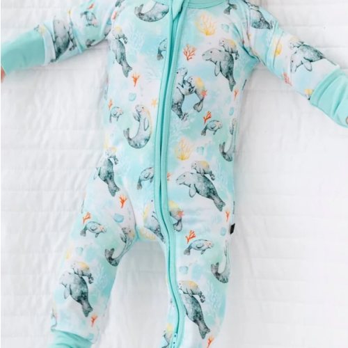ZIP JAMMIES - SEA COW - Sleepy Sloth