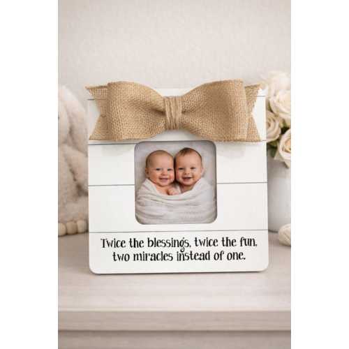 Twin Baby Picture Frame Gift Idea Twins Nursery Decor Twin Baby Shower Gift Personalized Twin Photo Frame Twin Mom Gift - Etsy