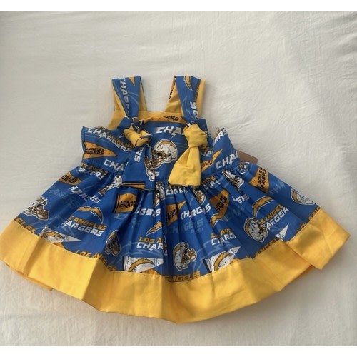 NFL San Diego or LA Chargers Baby Infant Toddler Girls Dress 6 M 12 M 18 M 2T