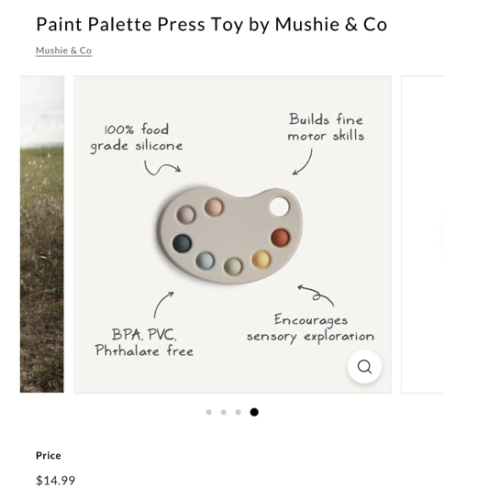 Paint Palette Press Toy by Mushie & Co