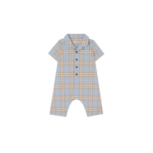 Check Cotton Playsuit