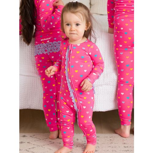 Convertible Ruffle One Piece Pajama, Bamboo Viscose