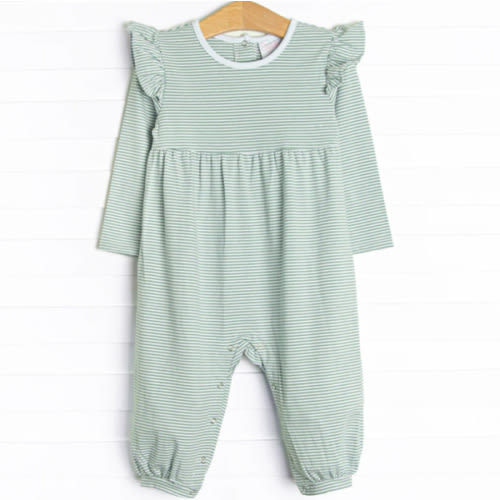 Gracie Romper, Sage Stripe – Stitchy Fish