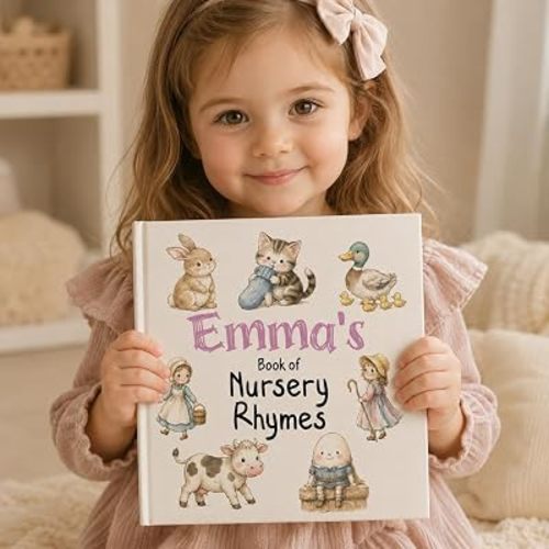Personalized Nursery Rhymes Storybook, Custom Name Children’s Book 2026 Customized Baby Shower Present for Boy or Girl