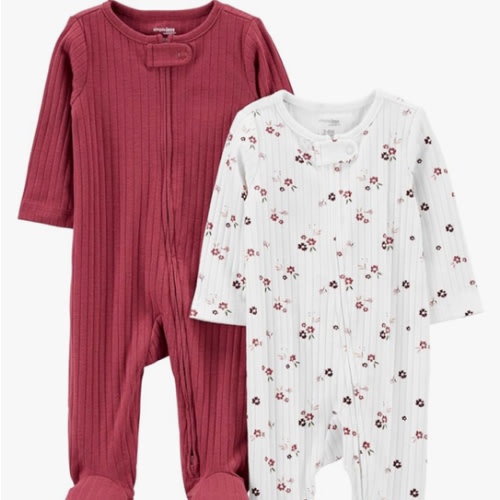 Simple Joys by Carter's baby-boys 2-pack 2-way Zip Textured Sleep and Play