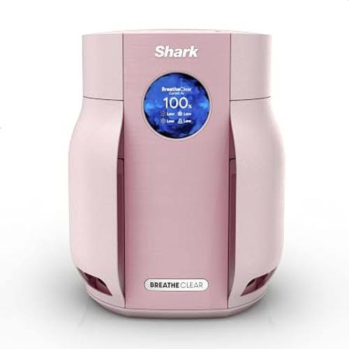 Amazon.com: Shark BreatheClear Compact Pro Smart Air Purifier, HP062PK, Blush | For Nursery, Dorm, Bedroom, Motion Sensing, HEPA-Exceeding in All Modes, No Filter Changes up to 6 Years