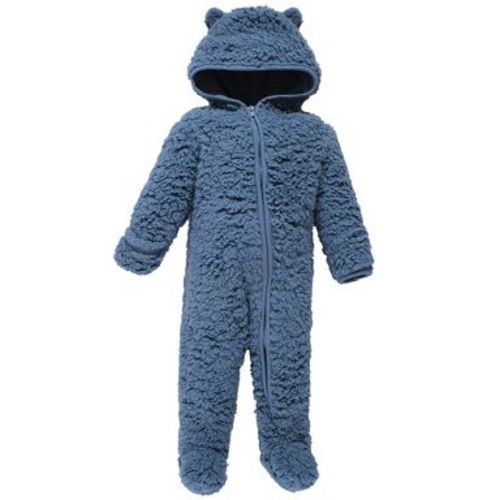 Hudson Baby Faux Shearling Bunting 1pk, Coronet Blue, 0-3M
