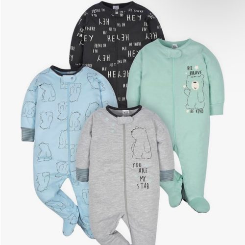 Gerber baby-boys 4 Pack Sleep 'N Play Footie