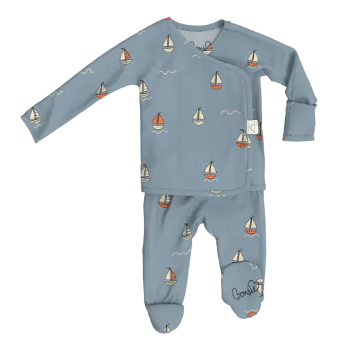 Footie - Ahoy Baby – Bonsie Skin to Skin Babywear