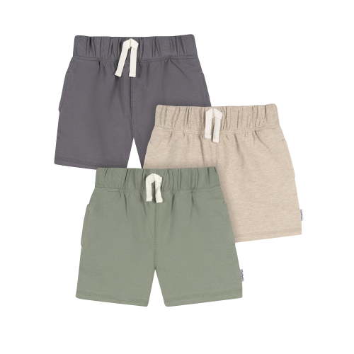 Gerber Baby and Toddler Boy Knit Shorts, 3-Pack, Sizes 0/3 Months - 5T