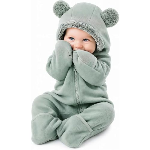 Cuddle Club Fleece Baby Bunting Bodysuit Hoodie, Newborn - 5T