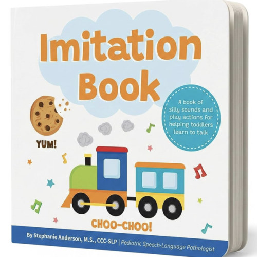 Imitation Book: Interactive & Fun Learn to Talk Board Book For Toddlers Ages 0-4, Written by a Speech Therapist