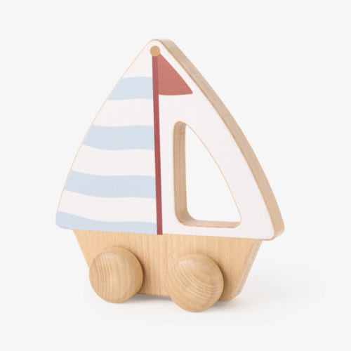 Wooden Push Toy Sail Boat – Elegant Baby