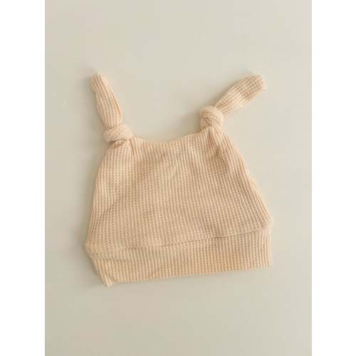 TWO KNOT BEANIE WAFFLE - OAT
