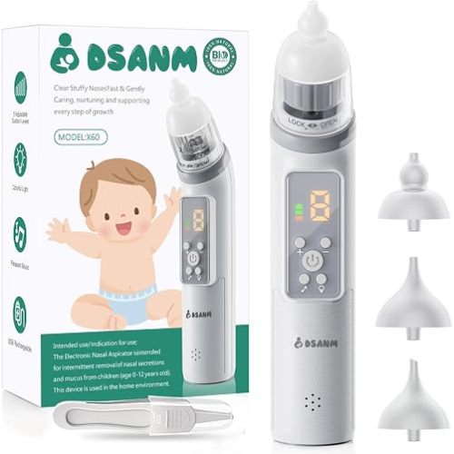 Electric Nasal Aspirator for Baby: 5-Level Suction