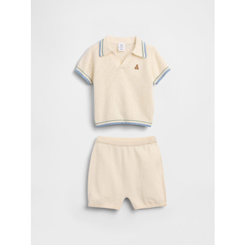 Baby Sweater Polo Outfit Set