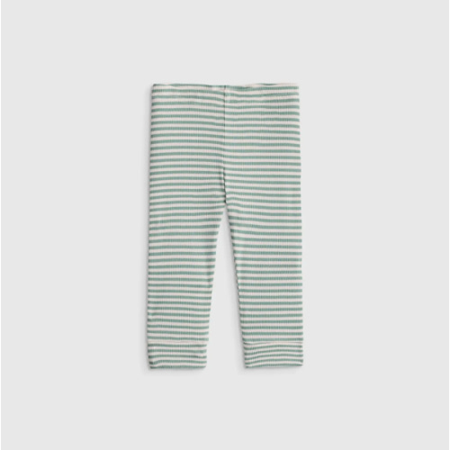 Softest Rib Leggings  in Green Stripe