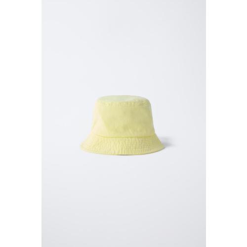 WASHED EFFECT BUCKET HAT - Yellow | ZARA United States