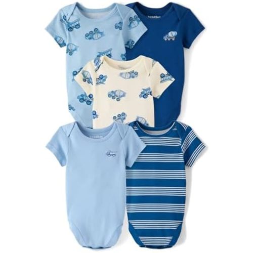The Children's Place Baby Boys' And Newborn Short Sleeve Bodysuits,multipacks