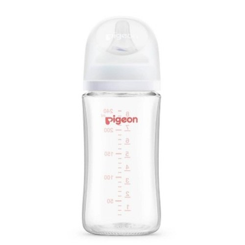 Pigeon Nurture & Nest Wide-Neck Anti-Colic Glass Baby Bottle with Nipple - 8 fl oz