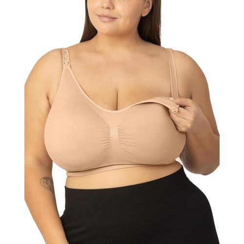 Kindred Bravely Simply Sublime Nursing Bra, Wireless Maternity Bra | Adjustable straps, one hand clip-down cups, removable padding, wire free support, fits wearable pumps for postpartum