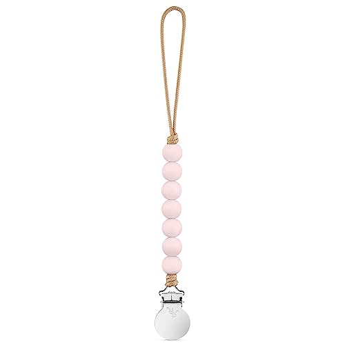 Ryan & Rose Pacifier Clip Georgia - Silicone Pacifier Clip Baby boy Baby Girl Binky paci Clip Baby Pacifier Holder binkie Clip Binky Clips Newborn Baby Care Baby Pacifier Clip (Pink)