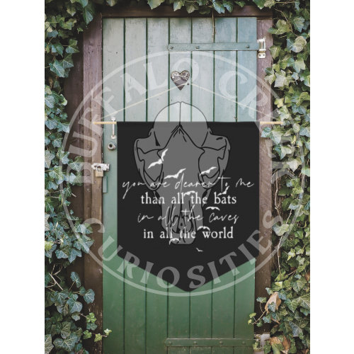Baby Bat Pennant Door Hanger: Goth Nursery Decor (18 x 21)