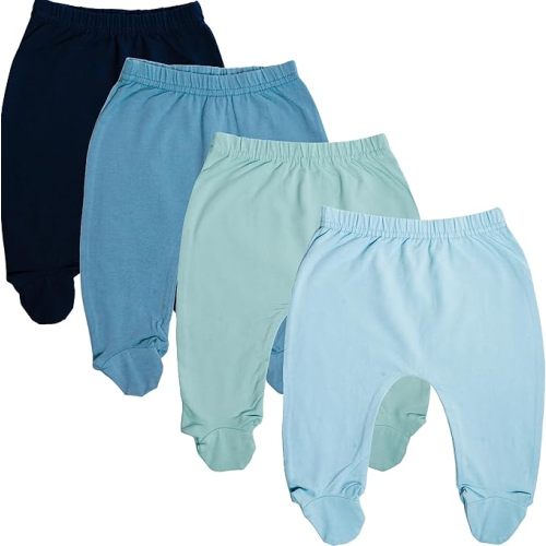 123 Bear Baby Soft Cotton Spandex Pants with Feet