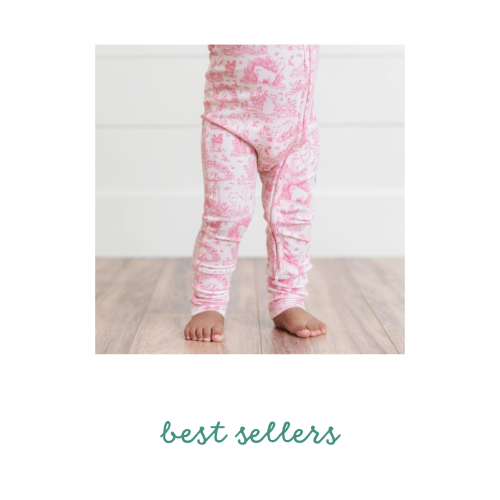 Bleu Fleur Ribbed Zip Pajamas