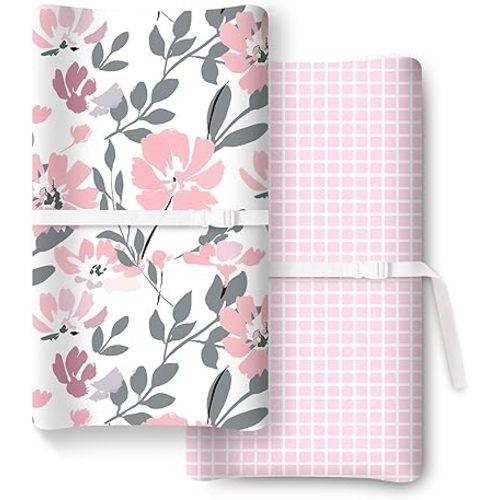 Extra Stretchy Changing Pad Cover, Ultra Soft Premium Jersey Knit Changing Pad Sheets, Unisex for Boys Girls, Fits All Standard Changing Tables/Dresser Tops - 2 Pack