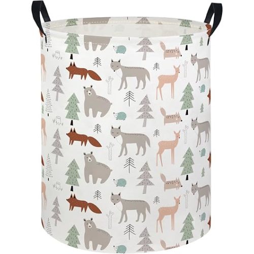 Baby Laundry Hamper kids laundry Basket Waterproof Storage Bin(Woodland Animal)